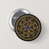 Badge Rond 5 Cm Design d'art viking (Devant & derrière)