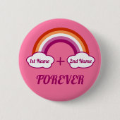 Badge Rond 5 Cm Design de fierté lesbienne /un couple (Devant)