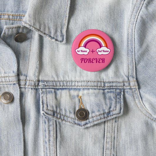 Badge Rond 5 Cm Design de fierté lesbienne /un couple (En situation)
