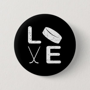 Badge Rond 5 Cm Design De Hockey Amusant Hommes Enfants Hockey Sur