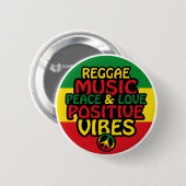 Badge Rond 5 Cm Design de reggae avec des citations positives et d (Devant & derrière)