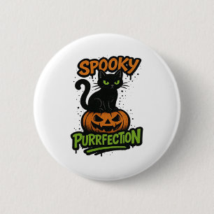 Badge Rond 5 Cm Design d'Halloween rétro de l'équipe éffrayante (t
