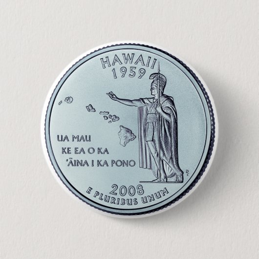 Badge Rond 5 Cm Design du quartier d'état de Hawaii (Devant)