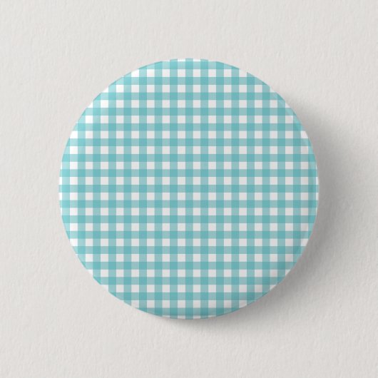 Badge Rond 5 Cm Design En vichy bleu et blanc (Devant)