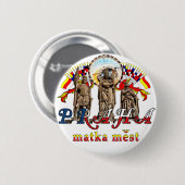 Badge Rond 5 Cm Design graphique à thème Prague (Devant & derrière)