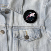 Badge Rond 5 Cm Design graphique Dolphin Slick (En situation)