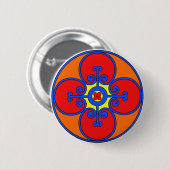 Badge Rond 5 Cm Design méditerranéen en Sicile (Devant & derrière)