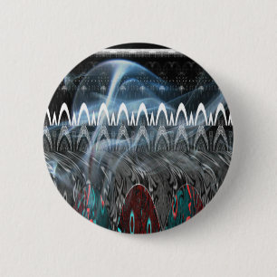 Badge Rond 5 Cm Design Tribal Edgy moderne.