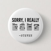 Badge Rond 5 Cm Désolé, Je Vraiment DGAF Guitar Chords Drôle Perso (Devant)