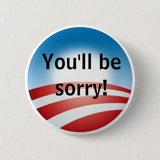 Badge Rond 5 Cm Désolé, Obama (Devant)