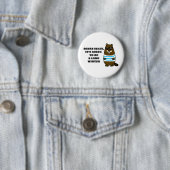 Badge Rond 5 Cm Désolé Sally, long hiver (En situation)