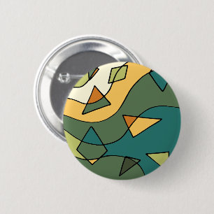 Badge Rond 5 Cm Dessin abstrait vintage dessiné à la main