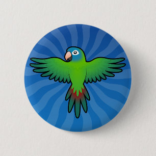 Badge Rond 5 Cm Dessin animé conure / lorikeet / perroquet