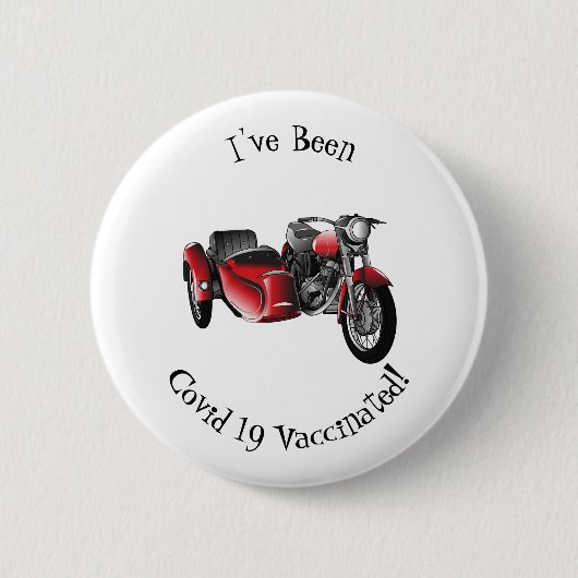 Badge Rond 5 Cm dessin animé de la moto Sidecar (Devant)