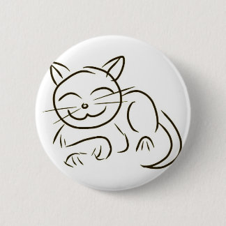 Badge Rond 5 Cm Dessin au trait Kitty