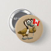 Badge Rond 5 Cm Dessin Canada Oie (Devant & derrière)