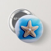 Badge Rond 5 Cm Dessin Crayon Starfish (Devant & derrière)
