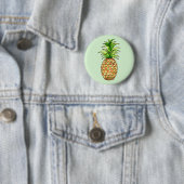 Badge Rond 5 Cm dessin d'ananas aquarelle (En situation)