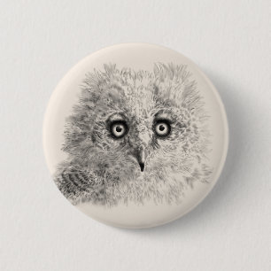 Badge Rond 5 Cm Dessin de la grande corne