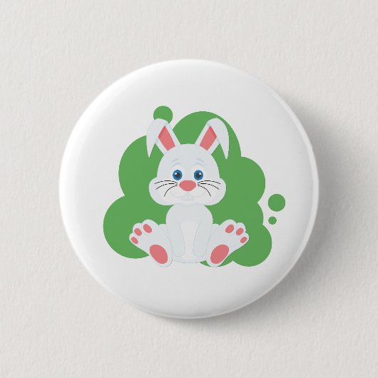 Badge Rond 5 Cm Dessin de lapin de dessin (Devant)