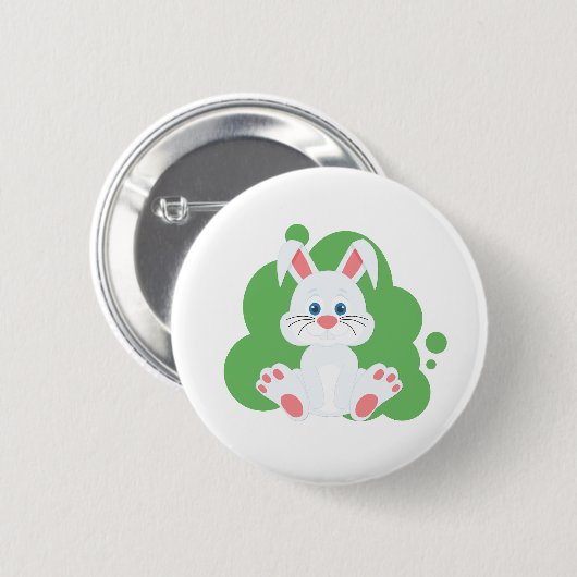 Badge Rond 5 Cm Dessin de lapin de dessin (Devant & derrière)