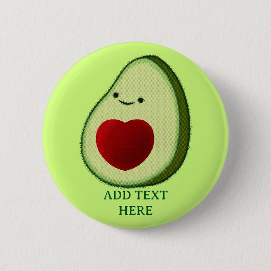 Badge Rond 5 Cm Dessin de l'Avocado Lover Cute (Devant)