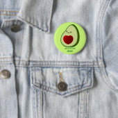 Badge Rond 5 Cm Dessin de l'Avocado Lover Cute (En situation)