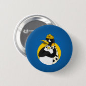 Badge Rond 5 Cm Dessin de l'empereur pingouin (Devant & derrière)