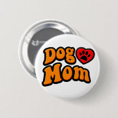 Badge Rond 5 Cm Dessin de maman de chien super (Devant & derrière)