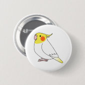 Badge Rond 5 Cm Dessin de perroquet luffy blanc (Devant & derrière)