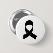 Badge Rond 5 Cm Dessin de ruban noir (Devant & derrière)
