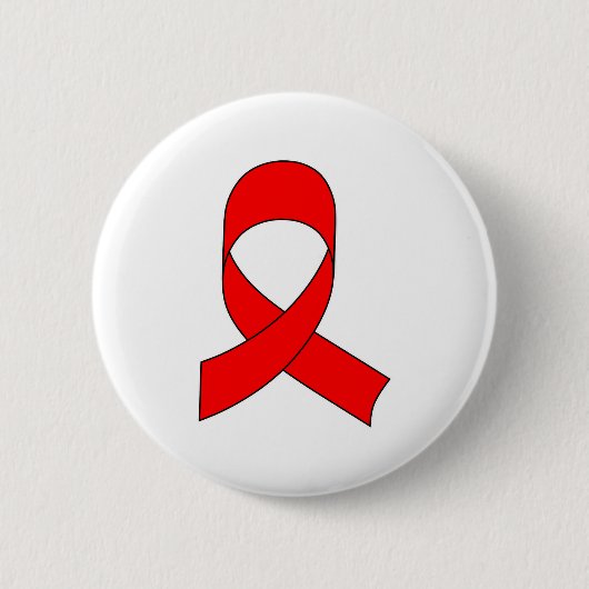 Badge Rond 5 Cm Dessin de ruban rouge (Devant)
