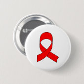 Badge Rond 5 Cm Dessin de ruban rouge (Devant & derrière)