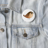 Badge Rond 5 Cm Dessin d'Oiseau de Bruant (En situation)