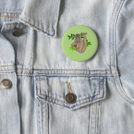 Badge Rond 5 Cm Dessin d'une fentes penchée à l'envers (En situation)