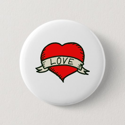 Badge Rond 5 Cm Dessin en forme de coeur (Devant)