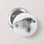 Badge Rond 5 Cm Dessin Goshawk (Devant & derrière)