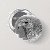 Badge Rond 5 Cm Dessin Harris Hawk (Devant & derrière)