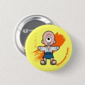 Badge Rond 5 Cm Dessin Hitotsume-Kozo Yokai | Folklore japonais (Devant & derrière)