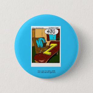 Badge Rond 5 Cm Dessin humoristique de psychiatrie sur le bouton d