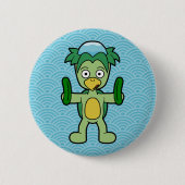 Badge Rond 5 Cm Dessin Kappa Yokai - Folklore Japonais (Devant)