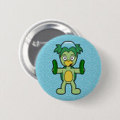 Badge Rond 5 Cm Dessin Kappa Yokai - Folklore Japonais (Devant & derrière)