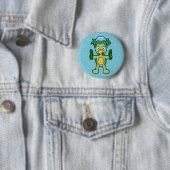 Badge Rond 5 Cm Dessin Kappa Yokai - Folklore Japonais (En situation)