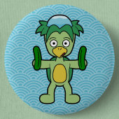 Badge Rond 5 Cm Dessin Kappa Yokai - Folklore Japonais