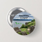 Badge Rond 5 Cm Dessin Loch Ness Monster Funny Cadeau d'anniversai (Devant & derrière)