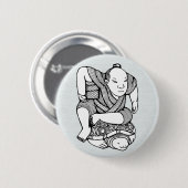 Badge Rond 5 Cm Dessin original de Netsuke (Devant & derrière)