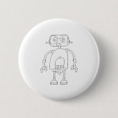 Badge Rond 5 Cm Dessin Robot Simple Smart Dessin (Devant)