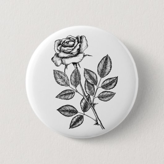 Badge Rond 5 Cm dessin rose 2 (Devant)