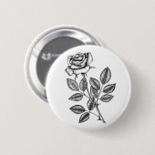 Badge Rond 5 Cm dessin rose 2 (Devant & derrière)
