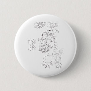 Badge Rond 5 Cm Dessin sur la tête du cheval